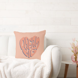 Coussin Dream Big : Coral et Apricot Motivational Advice
