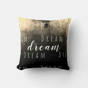 Coussin "Dream" en blanc sur Taupe Brown Beige Design