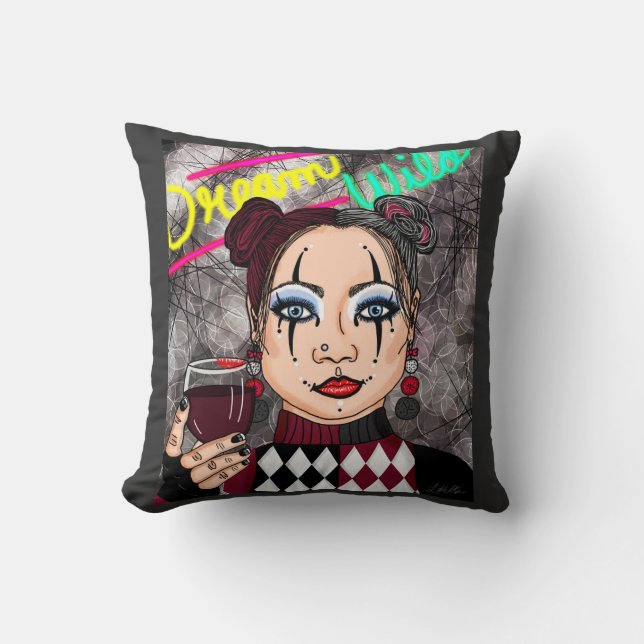Coussin Dream Wild Goth Girl (Recto)