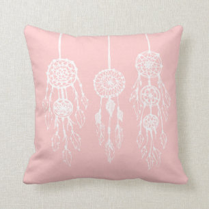 Coussin Dreamcatchers Bohémiens Rose clair