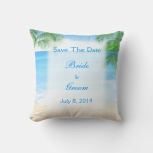 Coussin Dreamy Beach Wedding Enregistrer La Date
