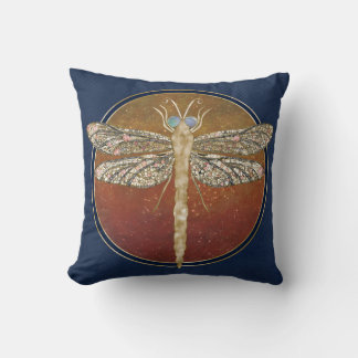 Coussin Dreamy Dragonfly “Messenger of Gilded Night”