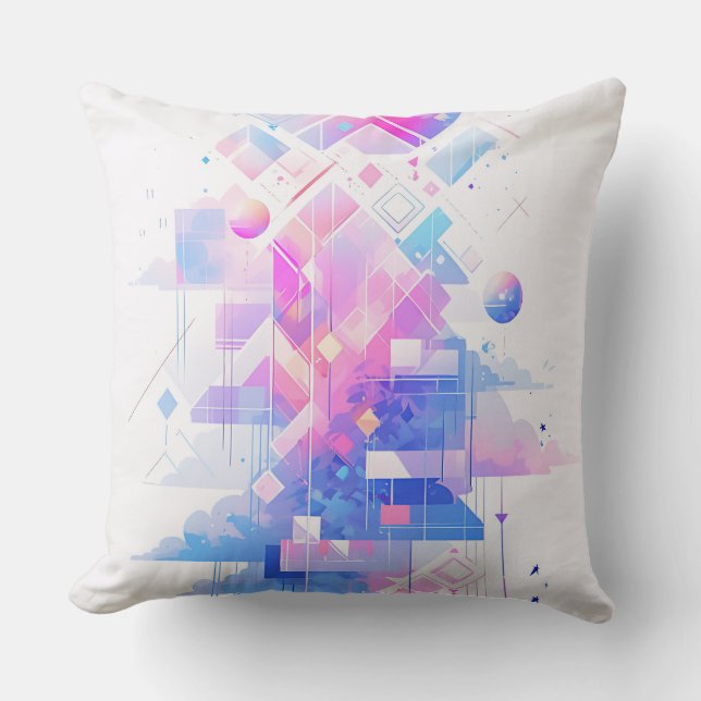 Coussin Dreamy Geometric Skyscape (Recto)
