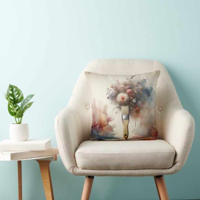 Coussin Dreamy Paintbrush Flower Bunch (Chaise)