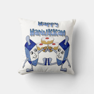 Coussin Dreidels de Hanoukka dansants et beignets de gelée