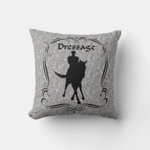 Coussin Dressage Horse Rider Silhouette