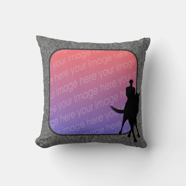 Coussin Dressage Rider Votre Photo (Recto)