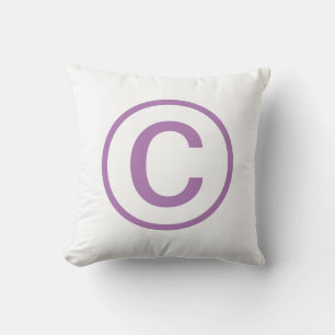 Coussin Droit d'auteur de la lavande médiane
