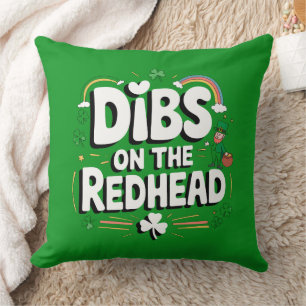 Coussin Droit sur la rousse drôle de la Saint-Patrick