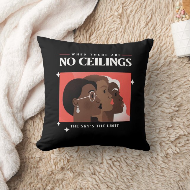 Coussin Droits des femmes | Quand il n'y a pas de plafonds (Couverture)