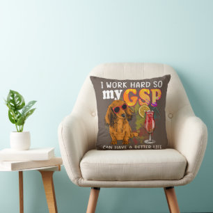 Coussin Drôle Allemand Raccourci Pointeur Cadeaux GSP Love