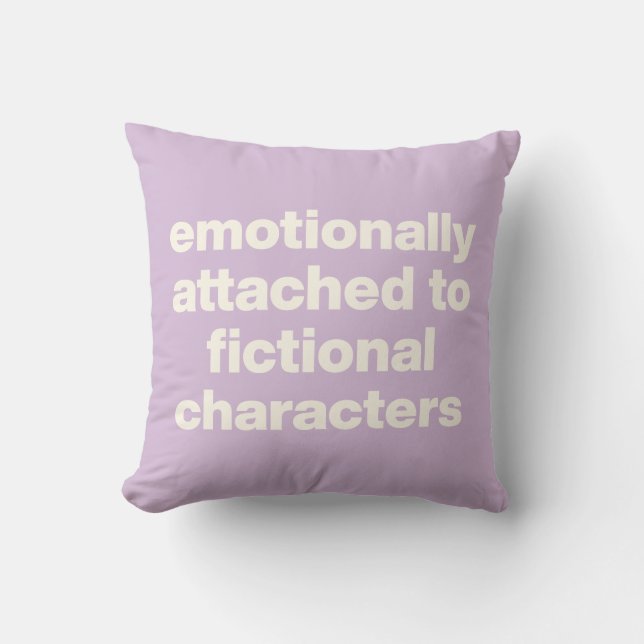 Coussin Drôle Amateurs de livre Citation Simple Lilac Purp (Recto)