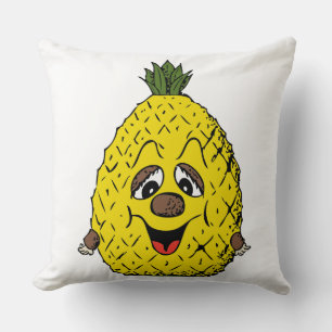Coussin Drôle ananas Cartoon Face Foodie, ZSSG