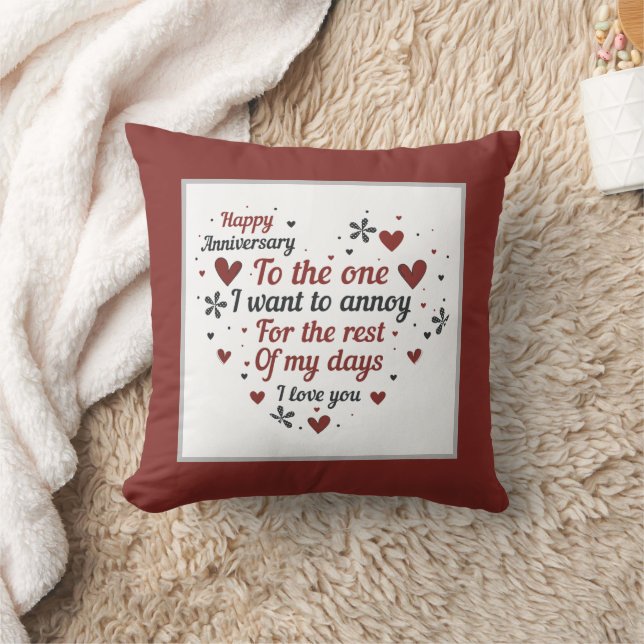 Coussin drôle Anniversaire amour mot art (Couverture)