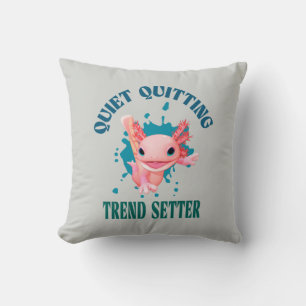 Coussin Drôle Axolotl Rose Paramètre de Tendance d'Abandon