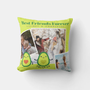 Coussin Drôle BFF PHOTO COLLAGE Cadeau personnalisé AVOCAD