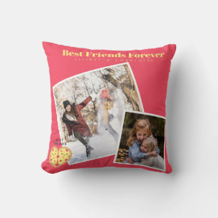 Coussin Drôle BFF PHOTO COLLAGE Cadeau Pizza Amis