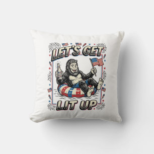 Coussin Drôle Bigfoot Allumons Patriote