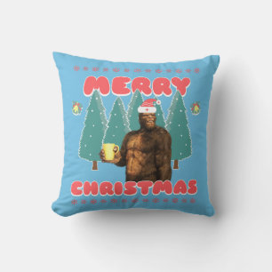 Coussin Drôle Bigfoot - Joyeux Noël