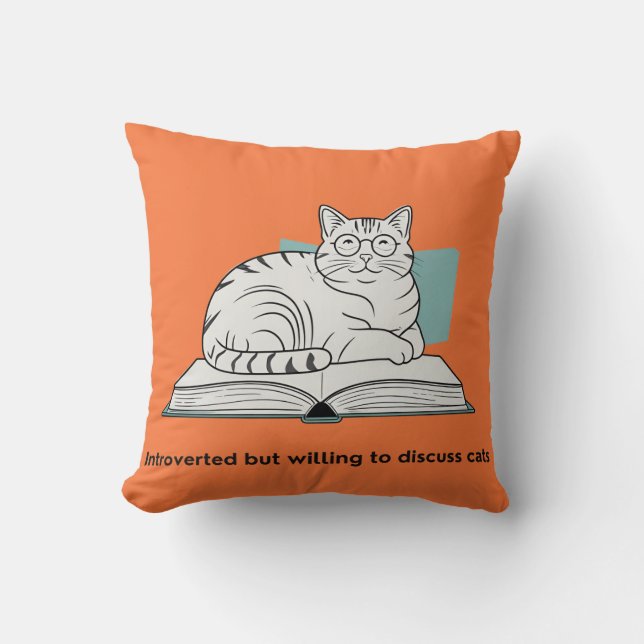 Coussin Drôle cadeau Amoureux des chats (Recto)
