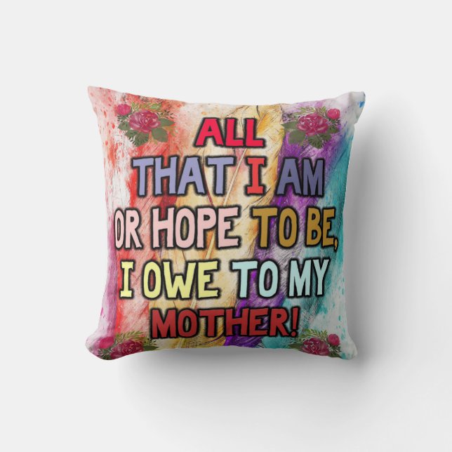 Coussin Drôle cadeau pour maman | Citations Drôle À Maman  (Recto)