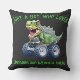 Coussin Drôle camion monstre dinosaure