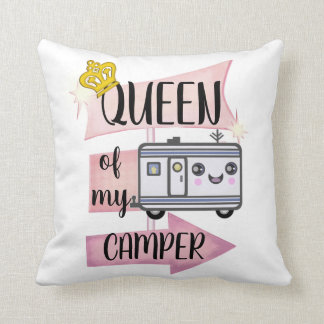 Coussin drôle campant de mode de vie de RVing de