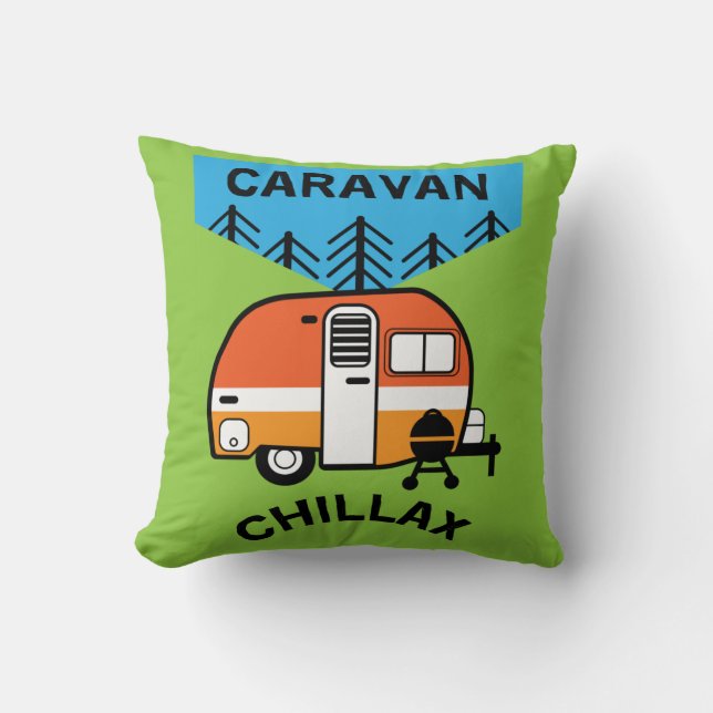 Coussin Drôle Caravan Cadeaux | Meilleure caravane | Carav (Recto)