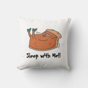 Coussin Drôle caricature anthropomorphique citrouille tart