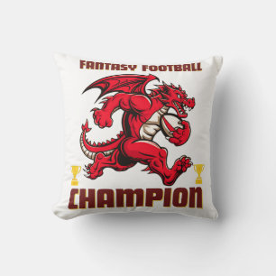 Coussin Drôle Champion de Football Imaginaire Dragon Coure