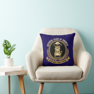 Coussin Drôle Chat Grincheux   Club Officiel des Grognons 