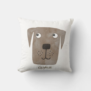 Coussin Drôle Chocolat Labrador Retriever Chien Nom Person
