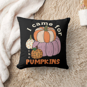Coussin Drôle Chute de quatre Citrouilles
