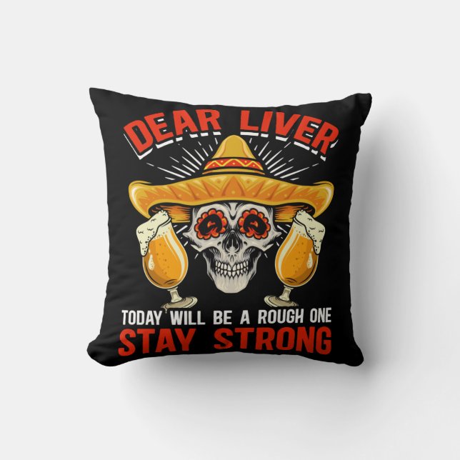 Coussin Drôle Cinco De Mayo Bière Joke Alcool Amusement (Recto)