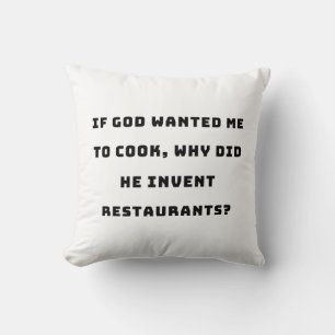 Coussin Drôle Citation de femme de ménage, je déteste Cuis