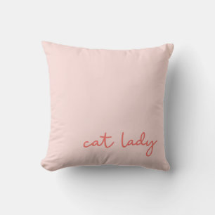 Coussin Drôle citation de la dame de chat Whimsical en ros
