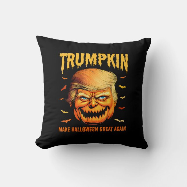 Coussin Drôle Citrouille américain Trumpkin faire Hallowee (Recto)