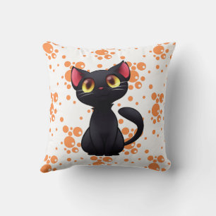 Coussin "Drôle Conception de chat" Lancer l'oreiller