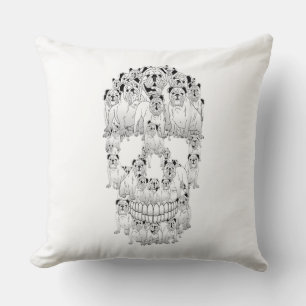 Coussin Drôle Costume crâne Hommes Femmes Bulldog Lover 