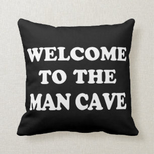 Coussin drôle de caverne d'homme