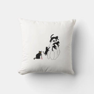 Coussin Drôle de dicton Saison effrayante Halloween Chat F