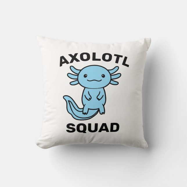 Coussin Drôle de groupe d'Axolotls mignons Fête modifiable (Recto)