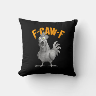 Coussin Drôle de poulet F-Caw-F F-Caw-F poulet Rétro Class