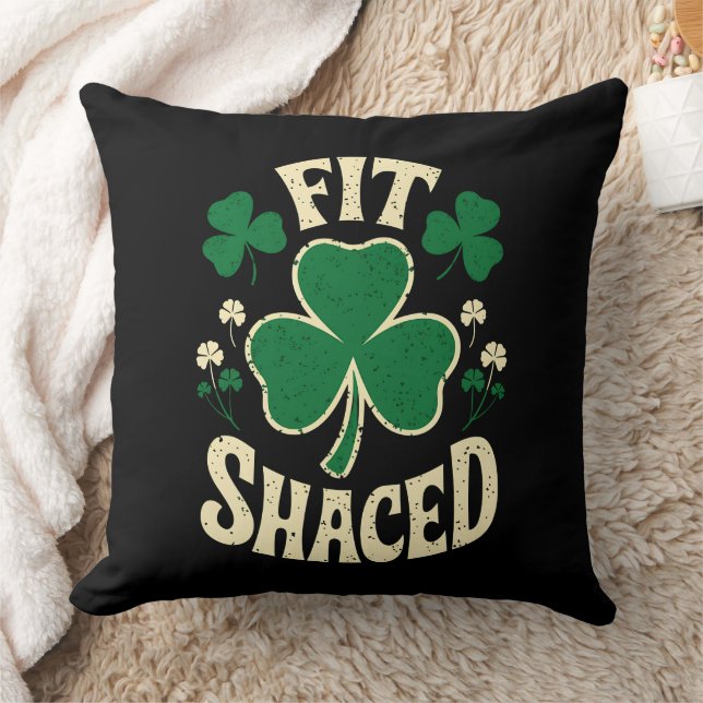 Coussin Drôle de Saint-Patrick irlandais ajusté (Couverture)