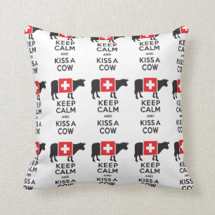 Coussin drôle de Suisse - gardez le calme et