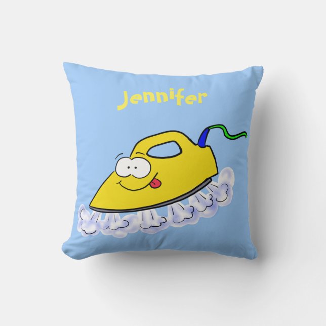 Coussin Drôle dessin animé linge de fer (Recto)