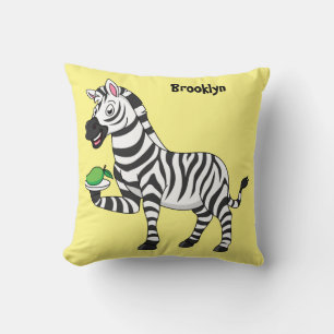 Coussin Drôle dessin animé zèbre
