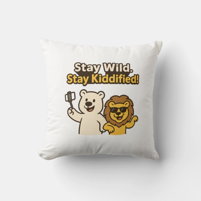 Coussin Drôle Duo de dessin animé (Recto)