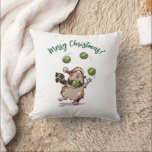 Coussin Drôle Guinéen Cochon Joyeux Noël ! Dessin de contr<br><div class="desc">Un mignon cobaye jongle des germes sur un coussin ou un coussin. Utilisez "Personnalisez ce modèle" pour modifier le texte "Joyeux Noël !" et faire un cadeau unique et customisé ; les changements de texte sont reflétés de part et d'autre. Passez un Noël cosy avec ce coussin avec un cobaye...</div>