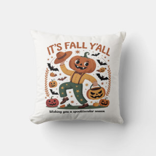 Coussin Drôle Halloween automne mignon C’est automne Y’all